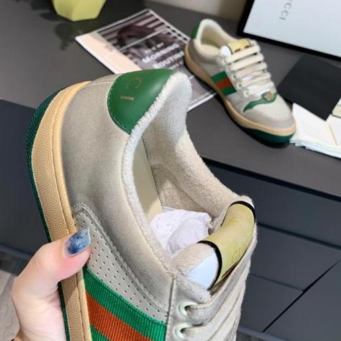 G*u*i screener leather sneaker green