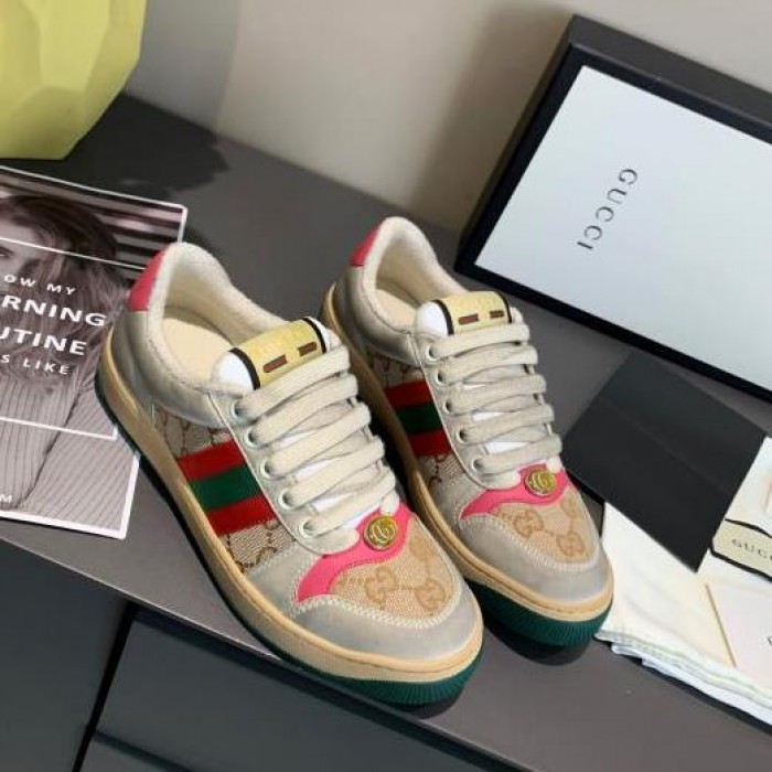 G*u*i screener leather sneaker rose