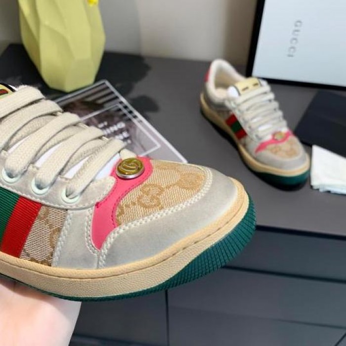 G*u*i screener leather sneaker rose