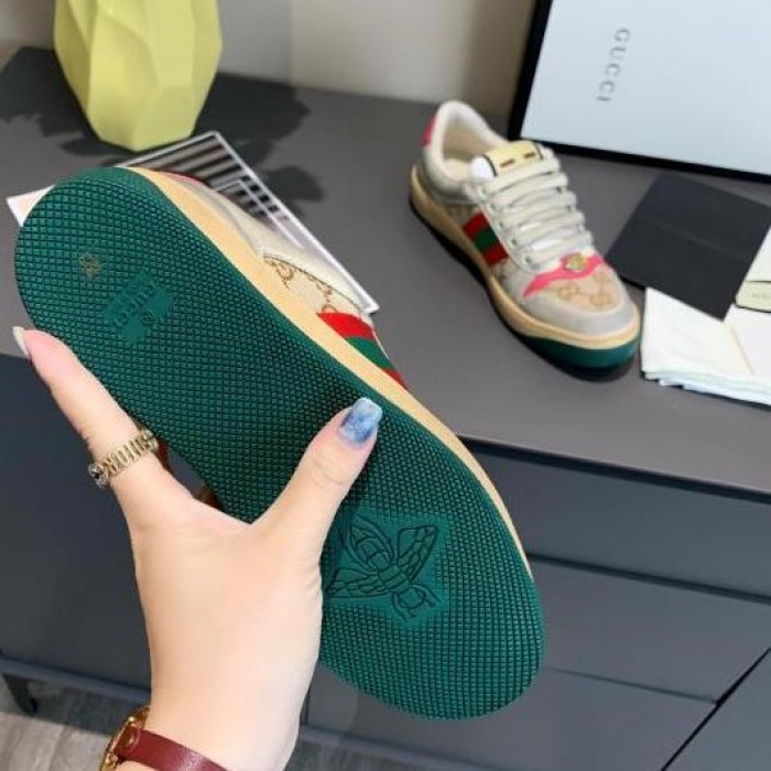 G*u*i screener leather sneaker rose