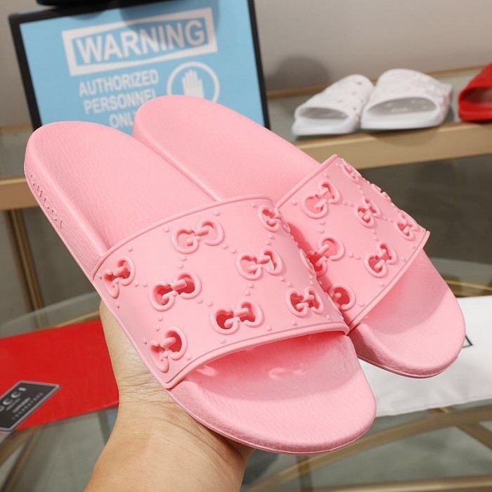 G*u*i rubber gg slide sandal pink