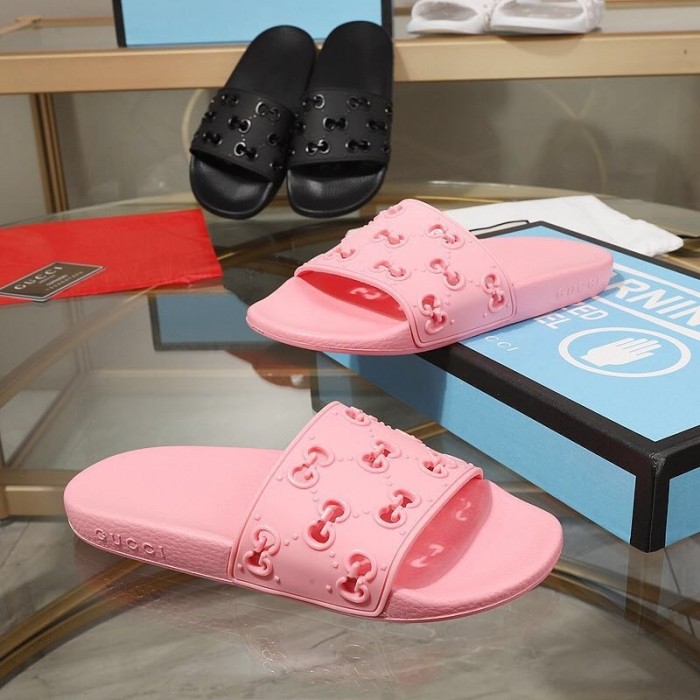 G*u*i rubber gg slide sandal pink