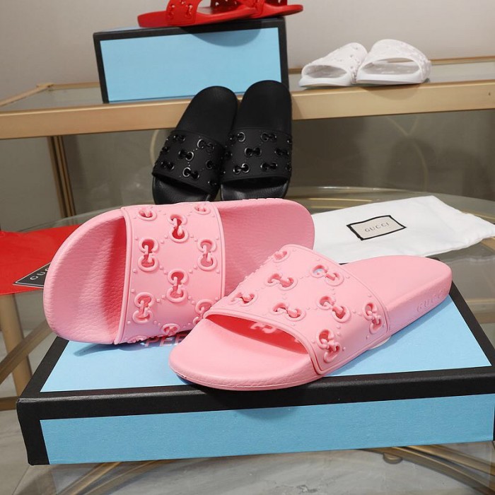 G*u*i rubber gg slide sandal pink