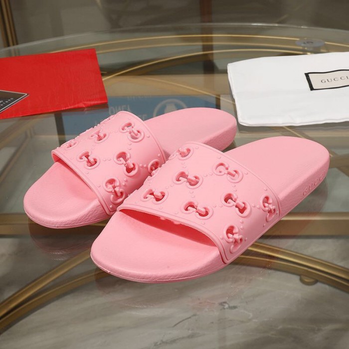 G*u*i rubber gg slide sandal pink