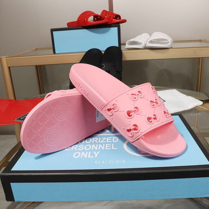 G*u*i rubber gg slide sandal pink