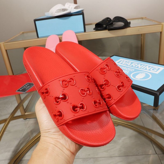 G*u*i rubber gg slide sandal red