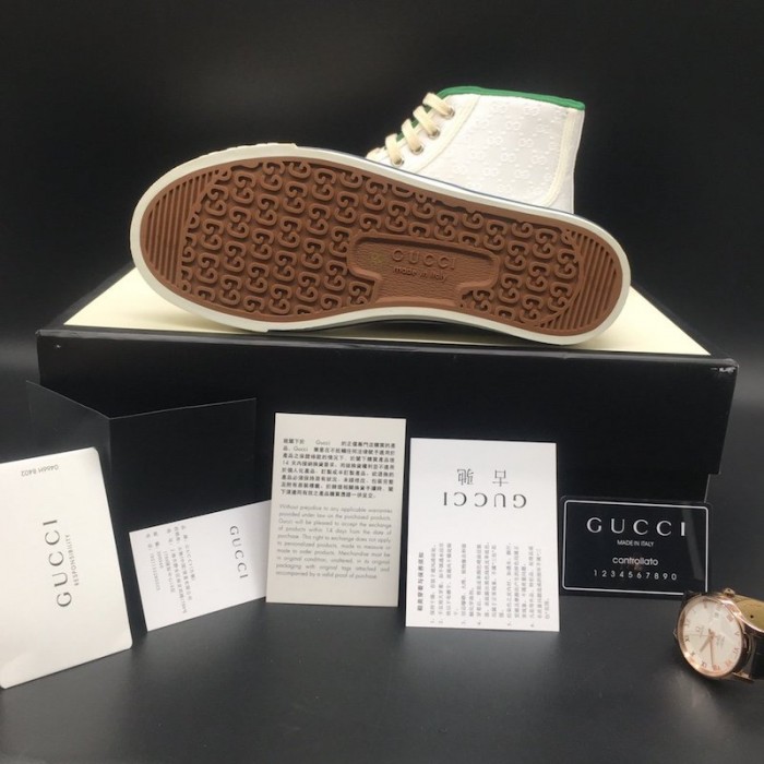 G*u*i tennis 1977 high top sneaker white gg canvas