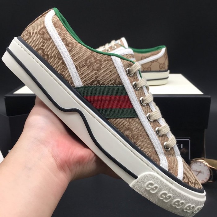 G*u*i tennis 1977 low top sneaker beige gg canvas