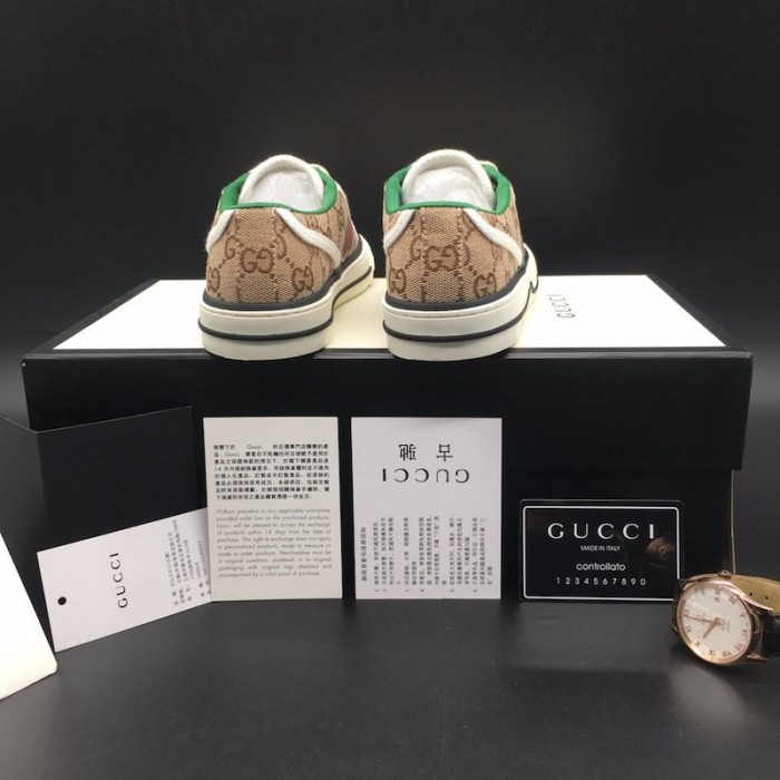 G*u*i tennis 1977 low top sneaker beige gg canvas