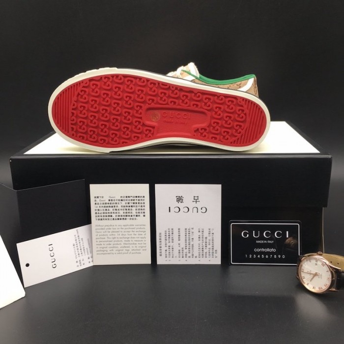 G*u*i tennis 1977 low top sneaker beige gg canvas