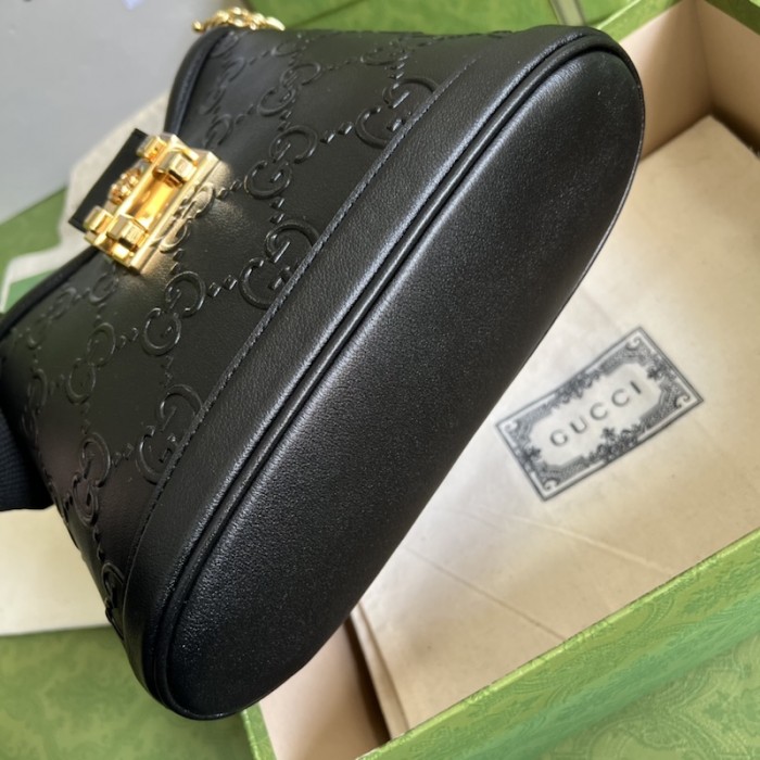 G*u*i small gg shoulder bag 675788 black