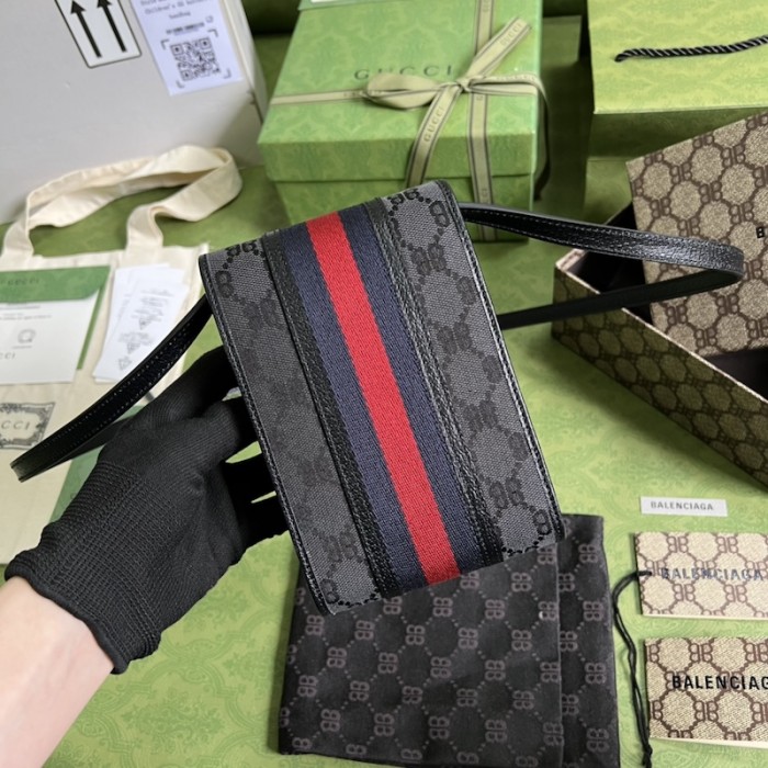 g*u*i x Ba*len*cia*ga the hacker project phone bag black