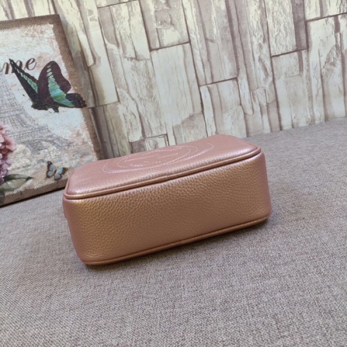 G*u*i soho small leather disco bag gold 308364
