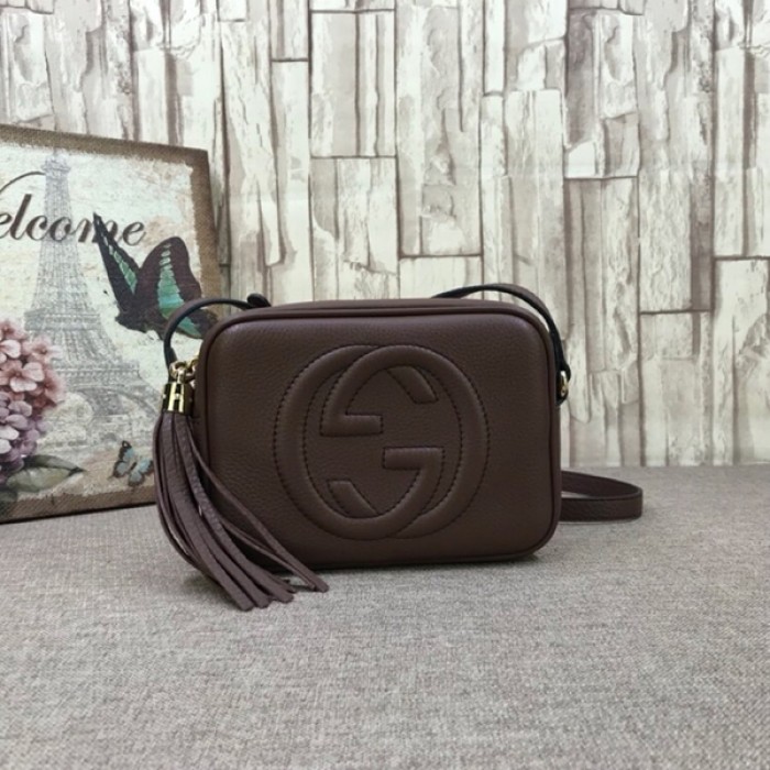 G*u*i soho small leather disco bag chocolate 308364