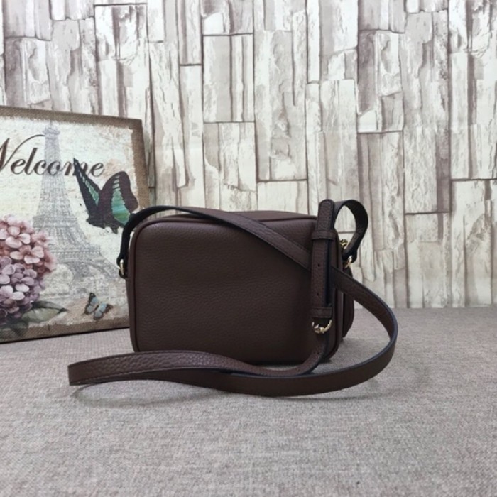 G*u*i soho small leather disco bag chocolate 308364