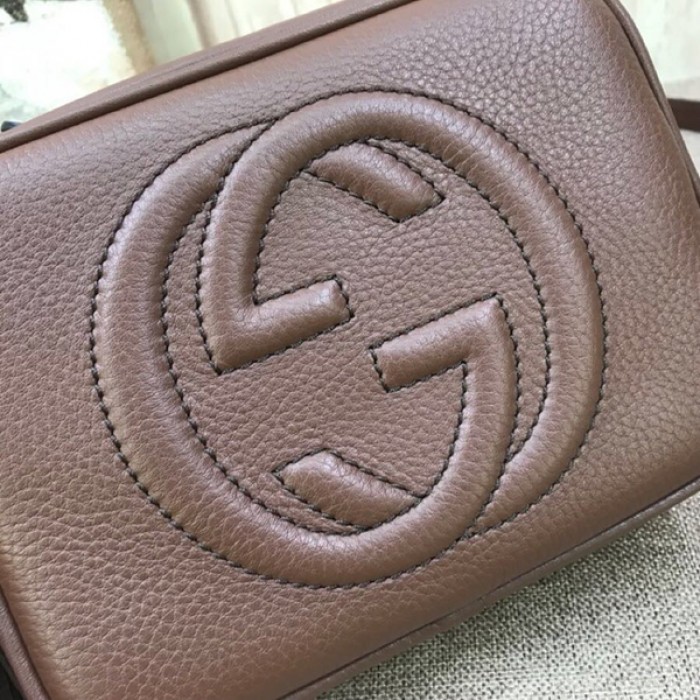 G*u*i soho small leather disco bag chocolate 308364