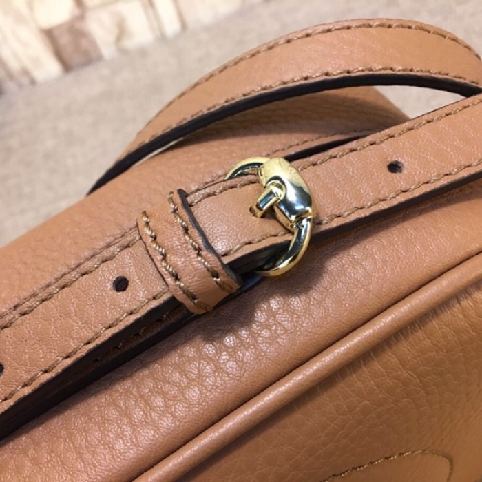 G*u*i soho small leather disco bag tan 308364