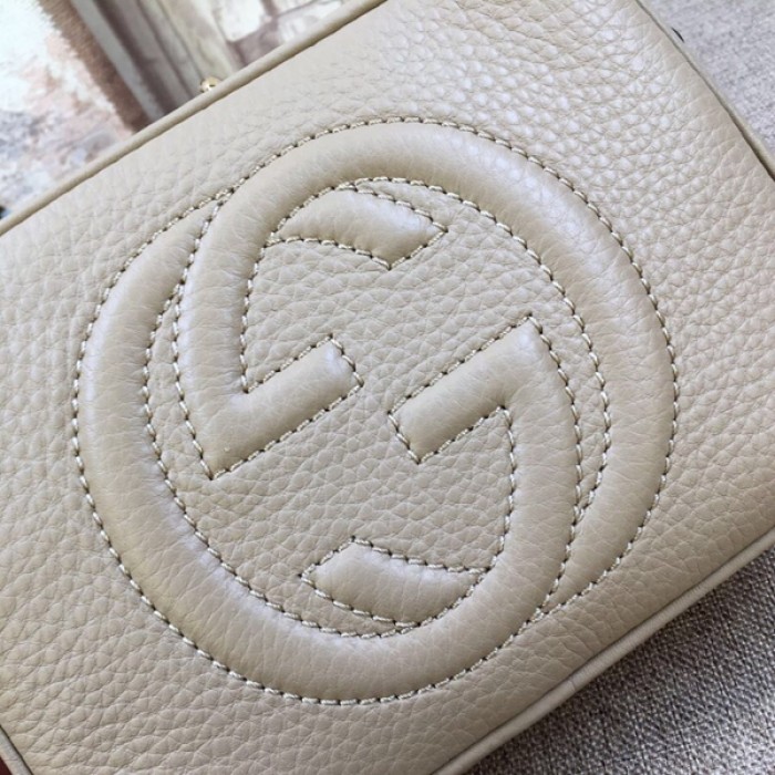 G*u*i soho small leather disco bag beige 308364