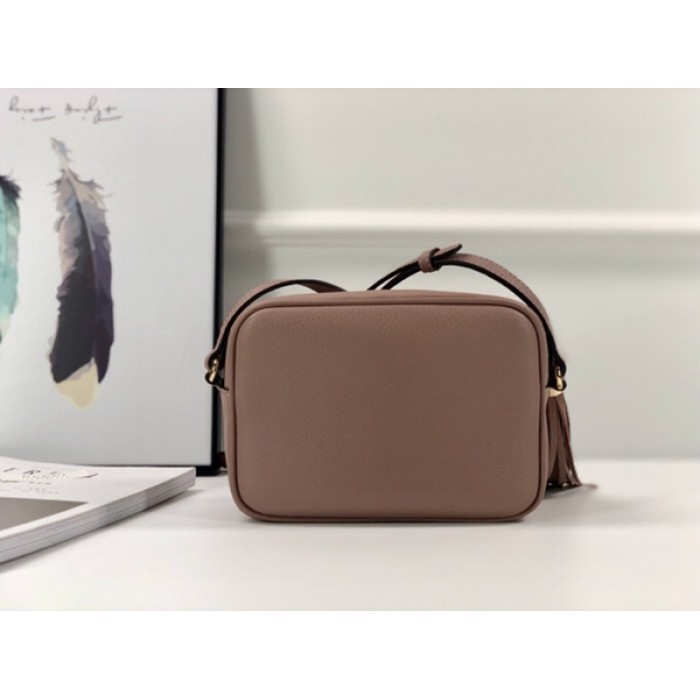 G*u*i soho small leather disco bag nude 308364
