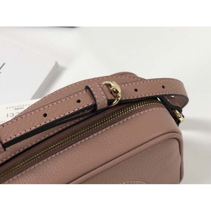 G*u*i soho small leather disco bag nude 308364