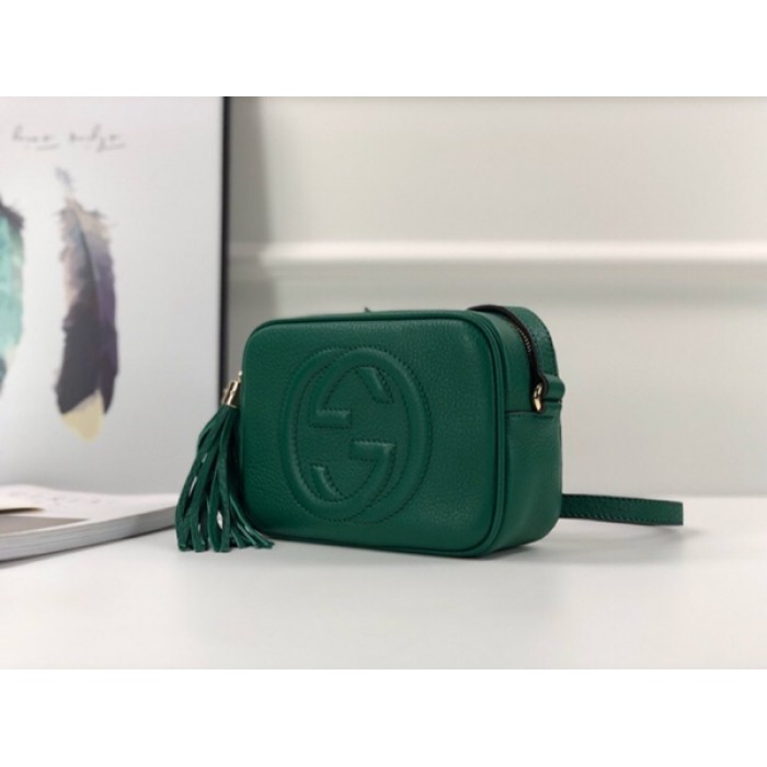 G*u*i soho small leather disco bag green 308364