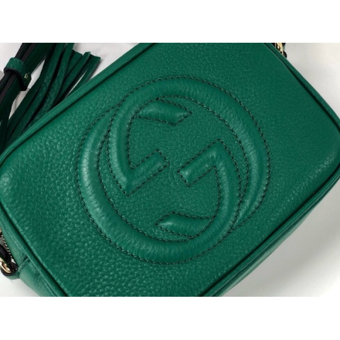 G*u*i soho small leather disco bag green 308364
