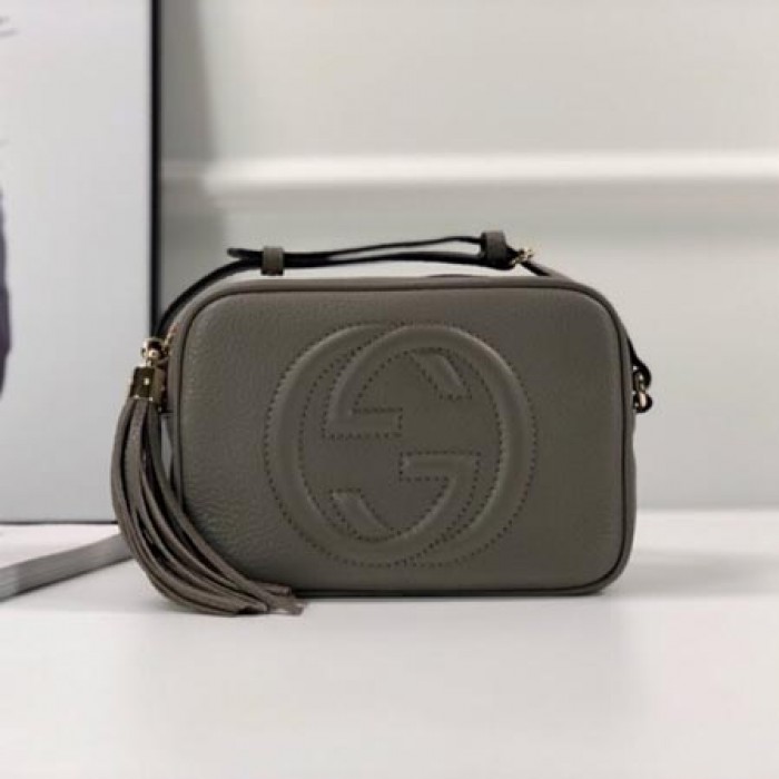 G*u*i soho small leather disco bag grey 308364