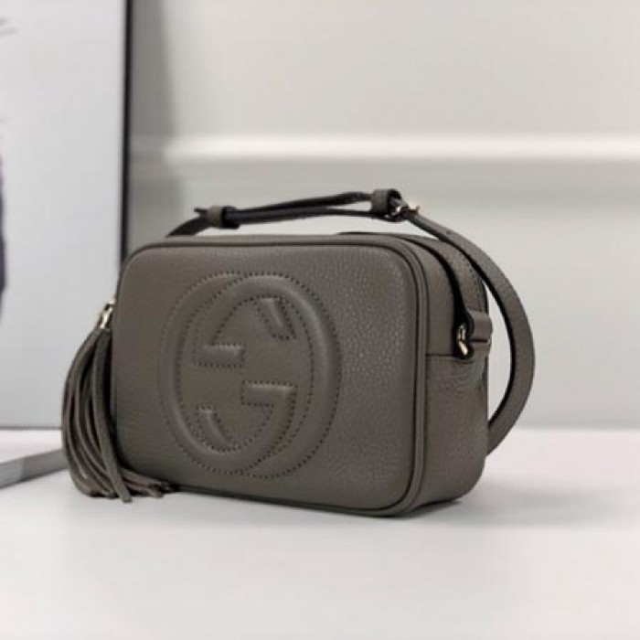 G*u*i soho small leather disco bag grey 308364
