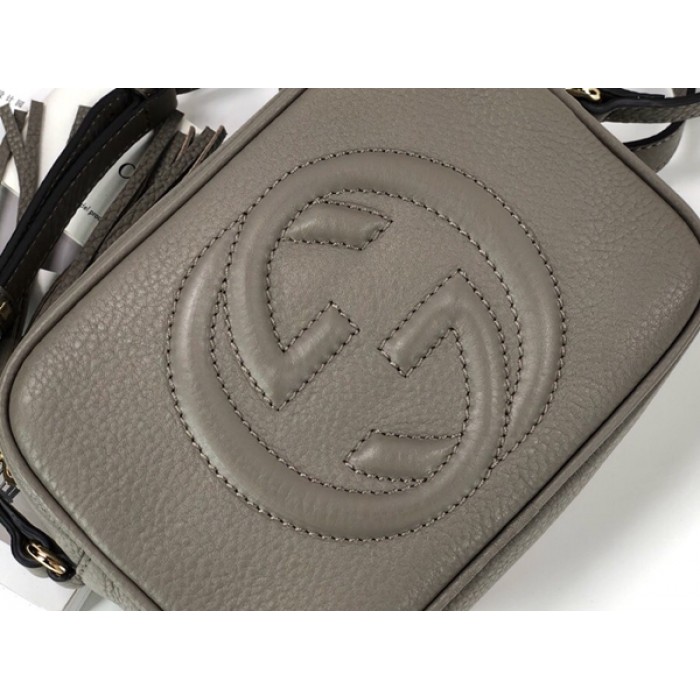 G*u*i soho small leather disco bag grey 308364