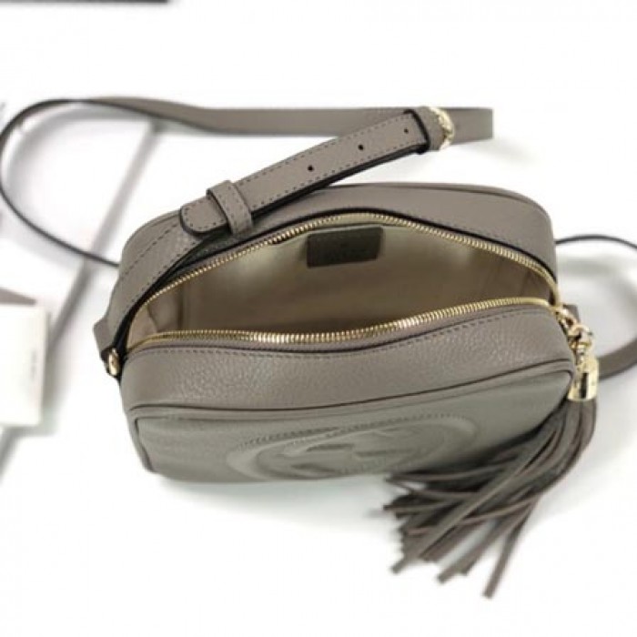 G*u*i soho small leather disco bag grey 308364