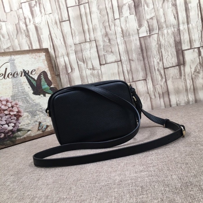 G*u*i soho small leather disco bag black with studs 308364