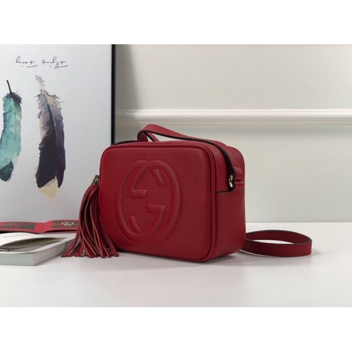 G*u*i soho small leather disco bag red 308364