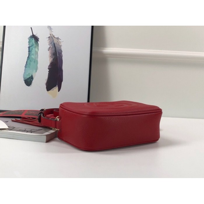G*u*i soho small leather disco bag red 308364