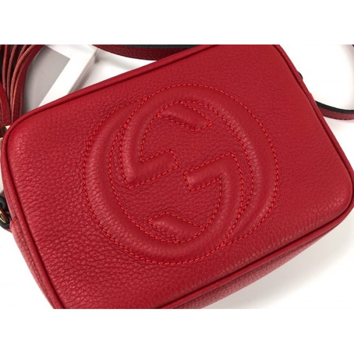 G*u*i soho small leather disco bag red 308364