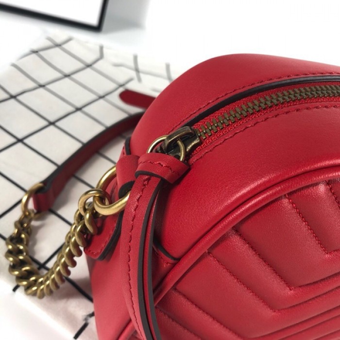 G*u*i gg marmont small matelasse shoulder bag red 447632