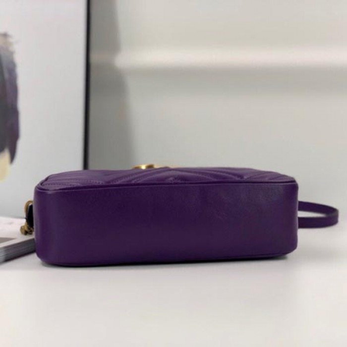 G*u*i gg marmont small matelasse shoulder bag purple 447632