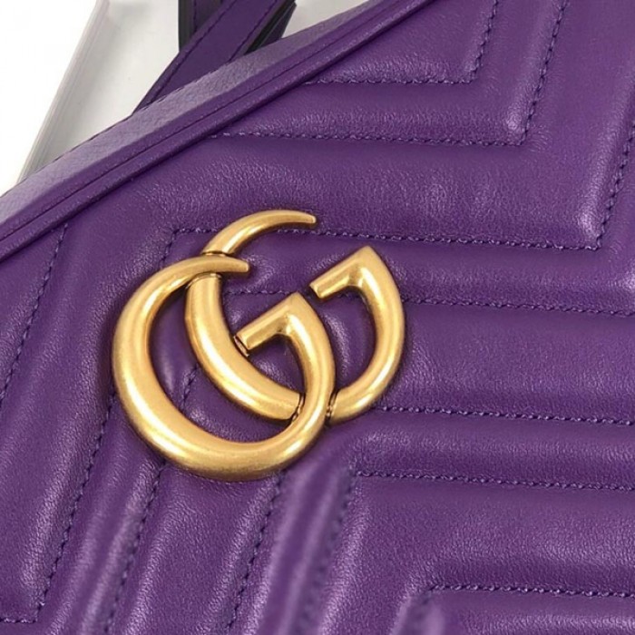 G*u*i gg marmont small matelasse shoulder bag purple 447632