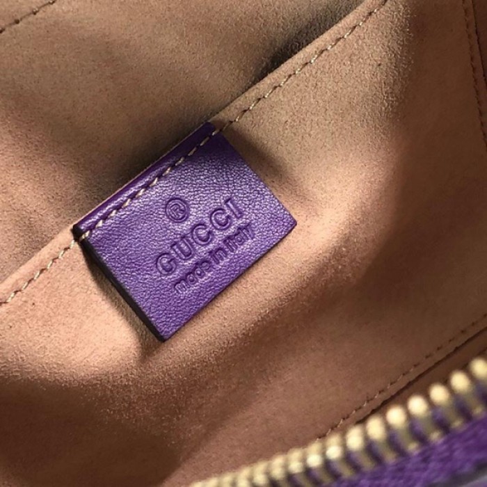G*u*i gg marmont small matelasse shoulder bag purple 447632
