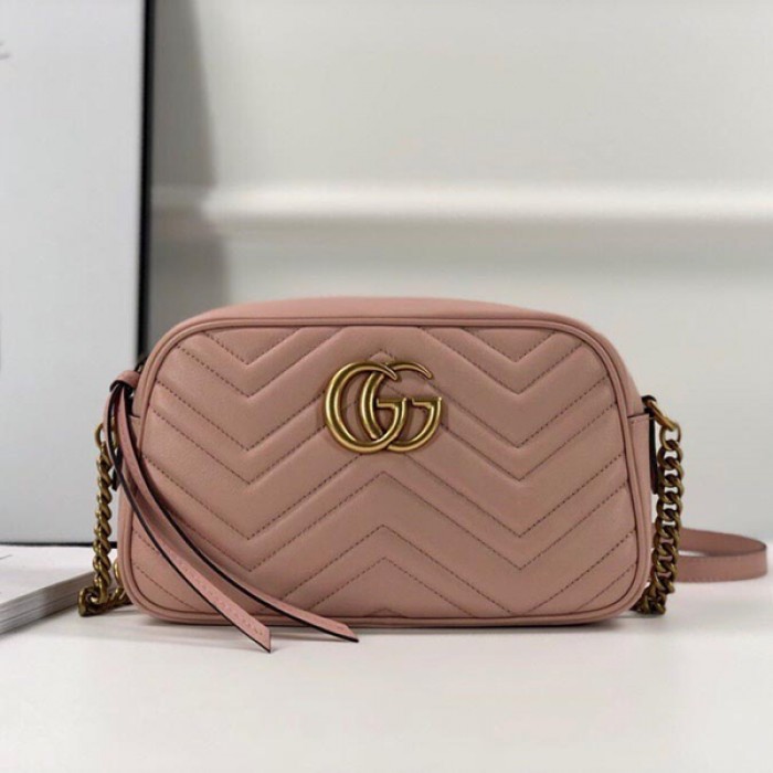 G*u*i gg marmont small matelasse shoulder bag pink 447632