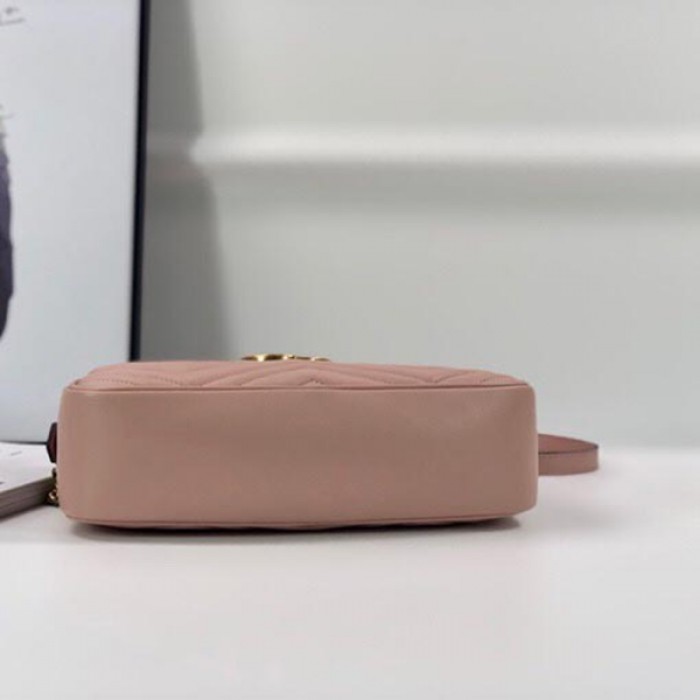 G*u*i gg marmont small matelasse shoulder bag pink 447632