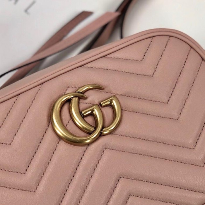 G*u*i gg marmont small matelasse shoulder bag pink 447632