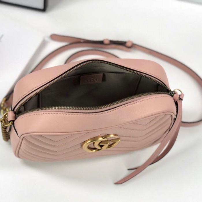 G*u*i gg marmont small matelasse shoulder bag pink 447632