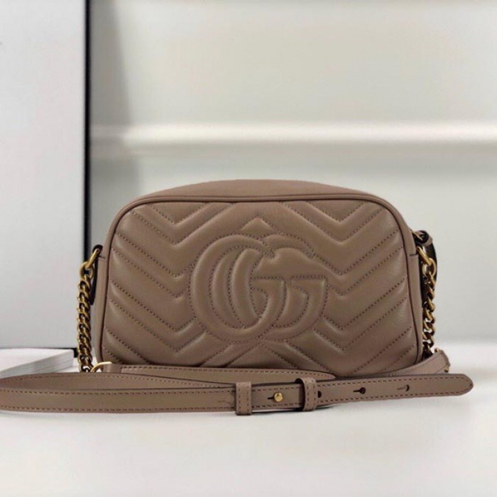 G*u*i gg marmont small matelasse shoulder bag nude 447632