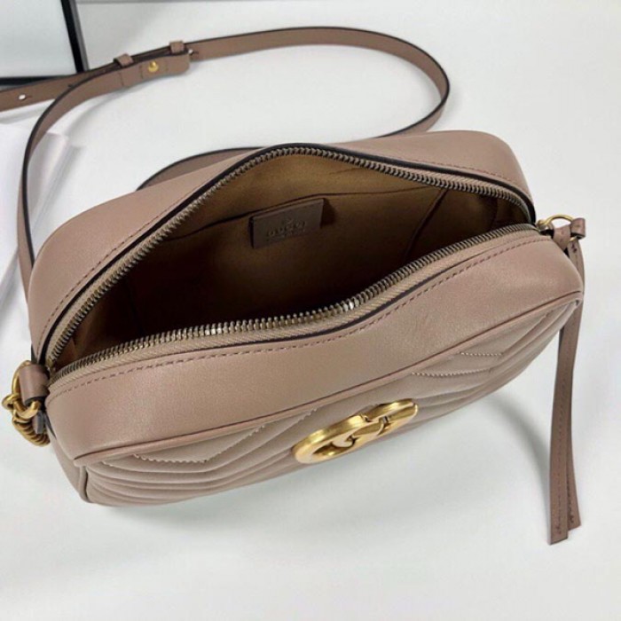 G*u*i gg marmont small matelasse shoulder bag nude 447632