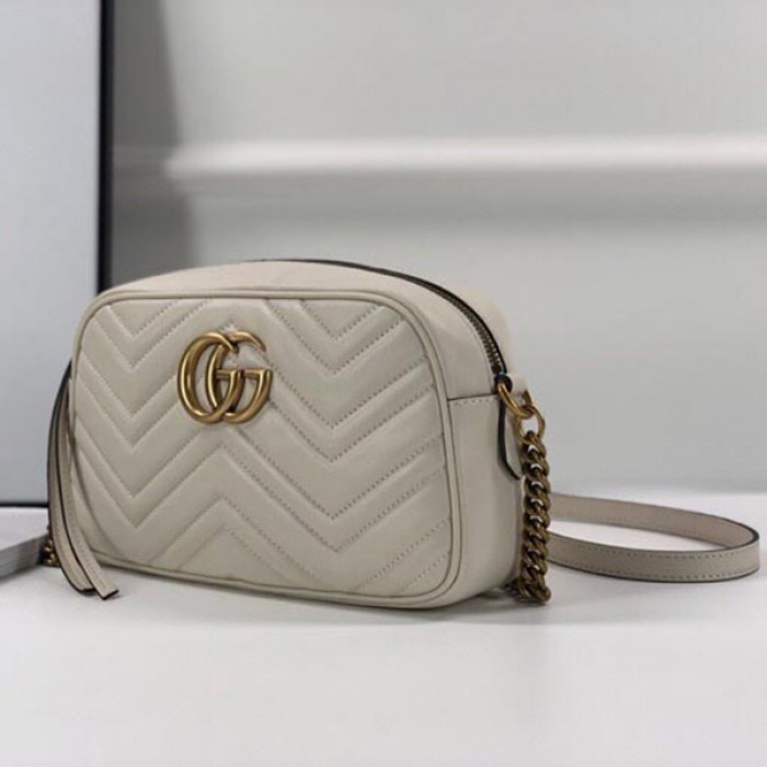 G*u*i gg marmont small matelasse shoulder bag beige 447632