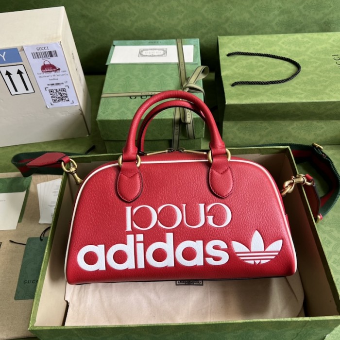 Ad*s x g*u*i mini duffle bag ‎702397 red