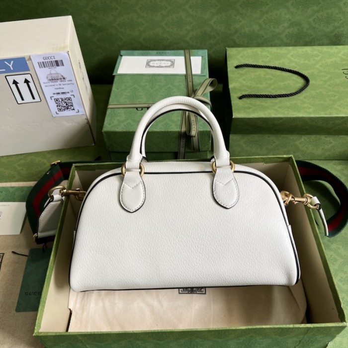 Ad*s x g*u*i mini duffle bag 702397 white