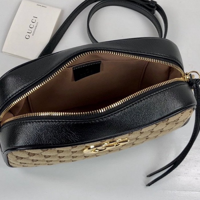 G*u*i gg marmont small shoulder bag with original gg canvas black
