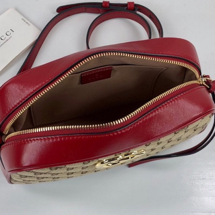 G*u*i gg marmont small shoulder bag with original gg canvas red