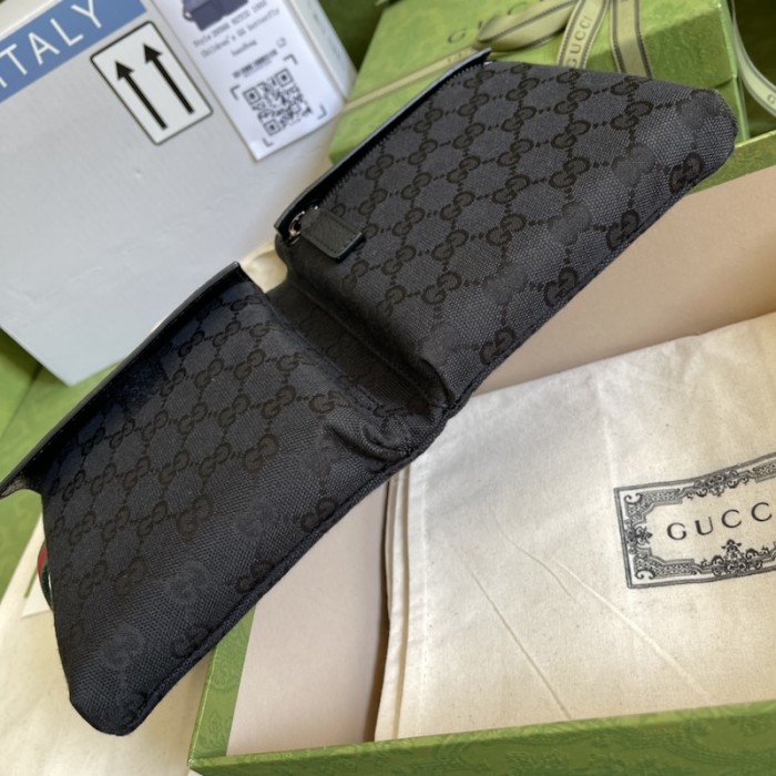 G*u*i original gg canvas belt bag 28566 black